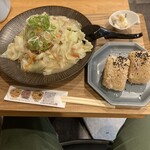 かつきち - 週日替わり定食（パリパリちゃーめんと豚飯おにぎり）　850円