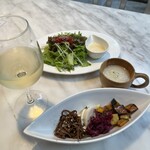 TASTY PLACE THE DINING - スーパーベジプレートのサラダとスープが先に来る