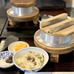 志津香  - 1膳目を食べている間におこげを製造