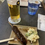 鯱市 - サービスセット（生ビール&串カツ 650円）
