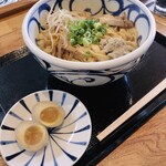 Abura Soba Shuugetsu - 平麺（大）煮卵100円トッピング