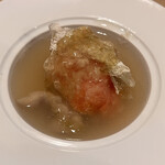 焼肉あきら漸 - ホルモン出汁の揚げ出しトマト