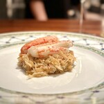 蒼 - これ、ほとんど蟹だよなぁと思っていたら、「約9割が蟹です」とのシェフからのご説明（笑）
      ホントにほぼ蟹だった(^^)
      そして、雑味なく蟹だけの美味しさを追求した一皿の、なんと贅沢なこと♪