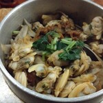 酉や 喜兵衛 - あさり釜飯。美味しくて笑ってしまう。