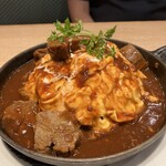 Ducky Duck - 夫のオムライス。牛肉がゴロゴロ入ってる！