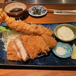 Nadai Tonkatsu Katsukura - 大海老かつと金華豚かつ ロース 3500円