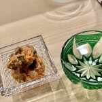 日本橋蛎殻町 すぎた - 2023.8.  鮟肝と胡瓜の奈良漬