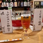 はなしのぶ - (少)生ビール(毎回一口？飲んでから)