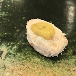 鮨処木はら - 蟹味噌ののった毛蟹　ふわっふわでウマ〜い