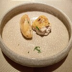 エクアトゥール - 鱈白子の西京味噌ソース 海老芋のフリット