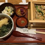 Soba Yoshi - ランチ Aセット1,000 五目セイロ小セット