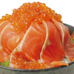 丼丸 - メガ盛サーモンイクラ丼　1575円