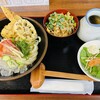 Kouen - シン・冷汁風すったてうどん&豚肉とキノコの炊き込みご飯