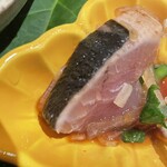 銀座 しのはら - メジナの藁焼きタタキ