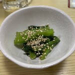Miobisai Rikka - お通し 青菜煮浸し