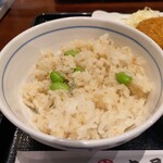 ニユートーキヨー 庄屋 - 鶏そぼろと青豆の炊き込みご飯