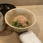 Ginza Asami - あとから来た水菜煮浸し