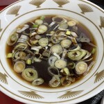 ラーメン もっけだの - 『つけ中華(あっさり)+味玉』のつけ汁