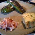 手打そば のりくら - 珍味三点　（のりくらセット）