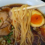 中華そば あかりや - 中華そばの加水率低めの中細ストレート麺(R5.9.16撮影)