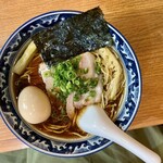 鶏そば煮干そば 花山 - 味玉鶏そば