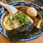 鶏そば煮干そば 花山 - 味玉鶏そば