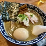 鶏そば煮干そば 花山 - 味玉煮干しそば