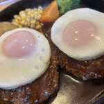 hamba-gusute-kisemmonnomise - デミたまハンバーグステーキ ダブル 目玉焼き追加