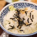 Shiroku Jichuu - だし茶漬け（お昼の鯖味噌煮定食）