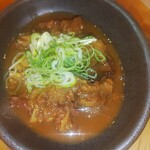 Yataiya - どてやきのQRコードの見本写真があまり良くなくて肉が硬そうに見えたので迷った挙句、最後に注文したがこの日ここで食べた物の中で１番美味かった。どてやき×３とおにぎりと生中だけでもよかったかも←個人の意見