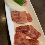 焼肉けやき - 特上定食(ヒレ、ロース、カルビ)
