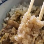 ともべ食堂 - タレをご飯にかけて完食