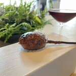 ノノカ レストラン - 「日向鶏　九重ポーク」→つくね