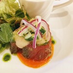 ビストロ カフェ デリ ポキナ369 - 和歌山産カツオのカルパッチョ　絶品でした！