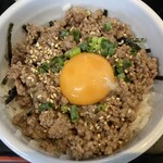 麺処 大昇 - 大昇セットのニンニク肉そぼろ丼