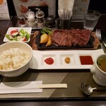 Aobatei - 大麦牛ステーキセット