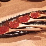 いしもん - 新物!いくらあて：700円(’13.10月にて)