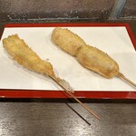 Kushikatsu Kamameshi Raku - キスと豚シソ