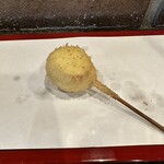 Kushikatsu Kamameshi Raku - ちくわチーズ。