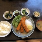 加賀本店 - エビフライ定食　1,300円