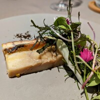 欧風料理 NAKAHARA - ②「鰻と里芋のテリーヌ。ハーブ野菜とレモンのヴィグレット」