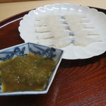 松川 - 鱧しゃぶ、ちり酢で2