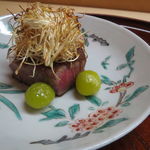 松川 - 牛ヒレ肉と割いた松茸、銀杏と1