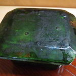 松川 - 淡路の鯛のお造り、酢橘と塩、醤油で2