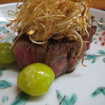 松川 - 牛ヒレ肉と割いた松茸、銀杏と2