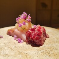 銀座 有涯 - お造り 鰤とクジラ