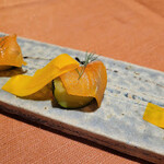 花仙庵 仙仁温泉 岩の湯 - 信州サーモンとズッキーニの仕立て