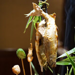 花仙庵 仙仁温泉 岩の湯 - 鮎の塩焼き