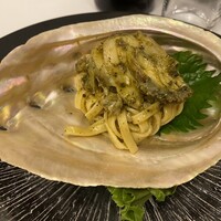 東天閣 神戸本店 - アワビのパスタ