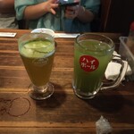 海ぼうず本店 - お茶濃い目のお茶ハイとお茶ビール